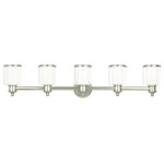 Livex Lighting - Middlebush 5-Light Bath Vanity, Polished Nickel - A magnificent home lighting choice, the Middlebush collection five light bath light effortlessly blends traditional style with clean, modern-day materials.
