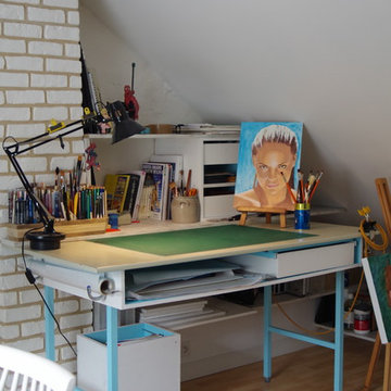 Bureau sous les toits.