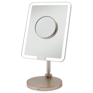 Royale Petit Makeup Mirror, Smart Touch With LED Lights, Champagne Gold
