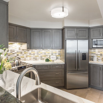 Triangular San Francisco Condo Kitchen