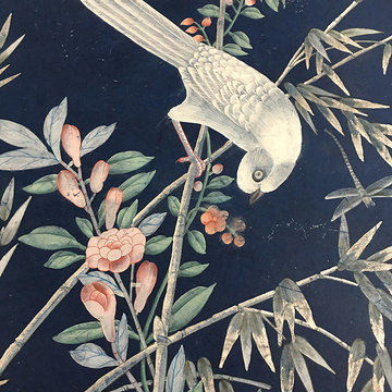 hand painted chinoiserie silk wallpaper wall coverings