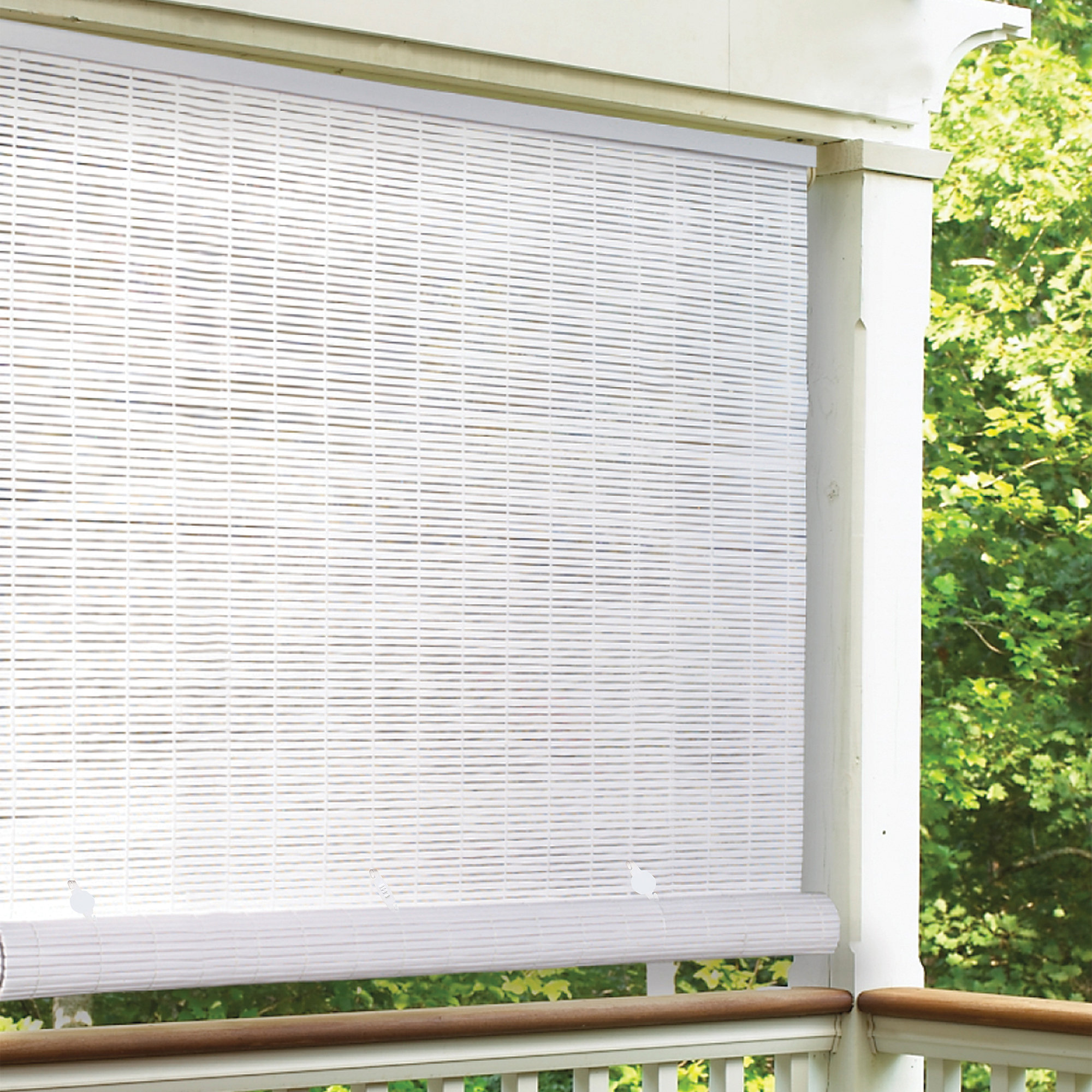 1/4" PVC Cord Free Roll-Up, White, 60x72