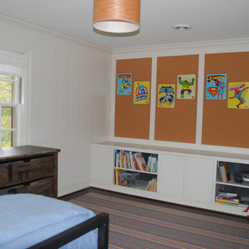 Boys' Bedroom Cork Board Walls