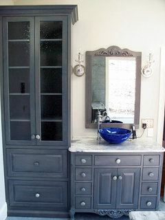 Ideas For New Vanity And Linen Cabinet, Vanity With Linen Tower