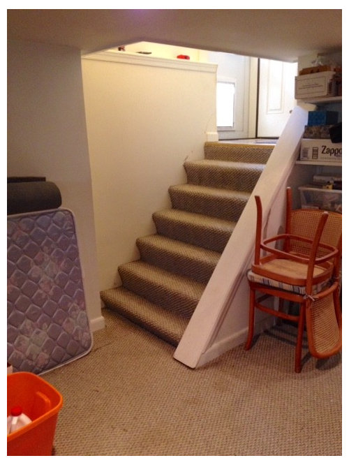 Reconfiguring Basement Stairs W O, How To Install Hardwood On Basement Stairs