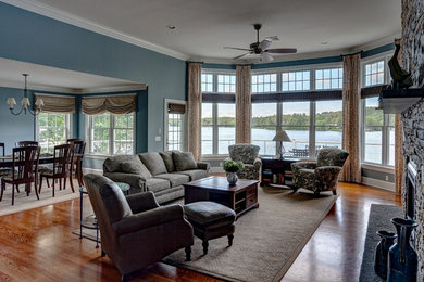 Living room - traditional living room idea in Boston