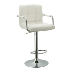 50 Most Por White Bar Stools And Counter For 2019 Houzz Ac Pacific Corporation Contemporary Adjule Swivel Arm Bar Stool With Cushion White