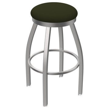 802 Misha 30 Swivel Bar Stool with Stainless Finish and Canter Pine Seat