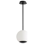 Oxygen Lighting - Terra 10" Opal Mini-Pendant, Black - Stylish and bold. Make an illuminating statement with this fixture. An ideal lighting fixture for your home.