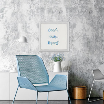 "Beach Sleep Repeat III" Framed Painting Print