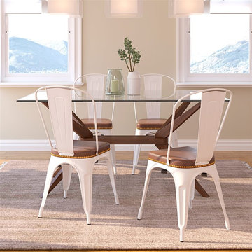 Magna / Bastille Upholstered 5-Piece Dining Set