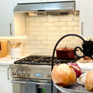 Busy Cooks Maximize Kitchen Function, Display, Light, Storage & Forest Views