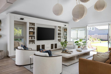 Living room - coastal living room idea in San Francisco