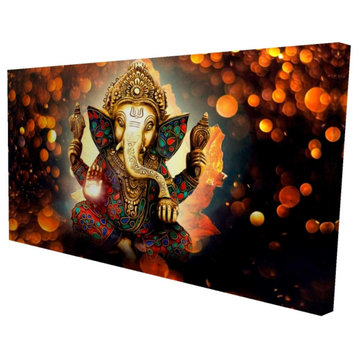 The Hindu God Ganesh, Limited Edition, Print On Canvas, 40"