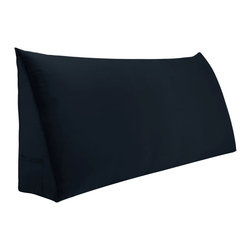 WOWMAX - Bed Wedge Reading Pillow Headboard Daybed Cushion Backrest Triangle Black - Bed Pillows