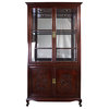 consigned Chinese Antique Carved Rosewood Display/Curio Cabinet