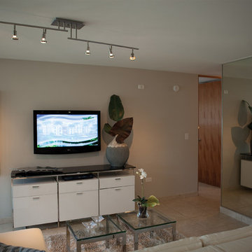 Viper LED Spotlight Off-Set Semi-Flush Mount in Living Room