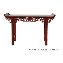 Chinese Red Rosewood Ru Yi Altar Table - Furniture