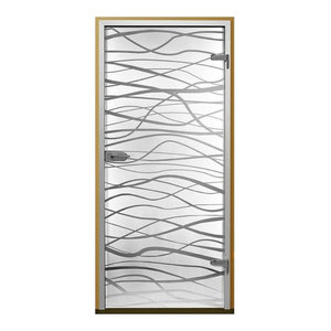 Interior Hinged Glass Door Handles Lock Set Contemporary