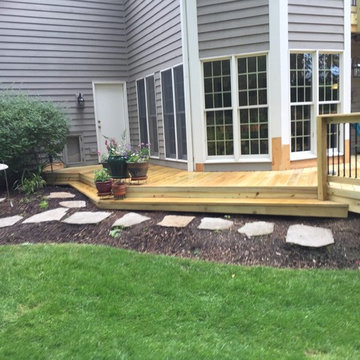 Two Story Wood Deck Design by Archadeck of Chicagoland