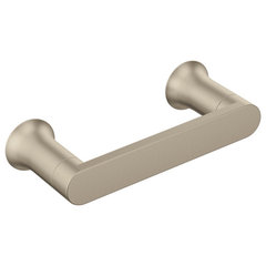 Moen Iso Double Post Toilet Paper Holder In Matte Black - Modern Pivoting Design, Easy Installation