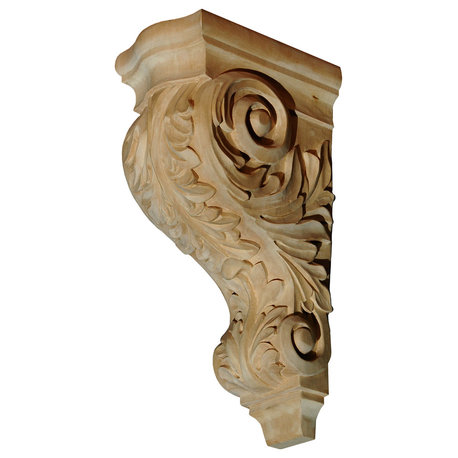 Hand Carved Acanthus Corbel, Basswood