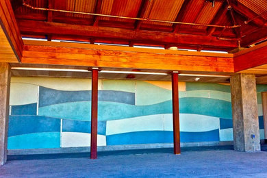 Abstract Ocean Mural