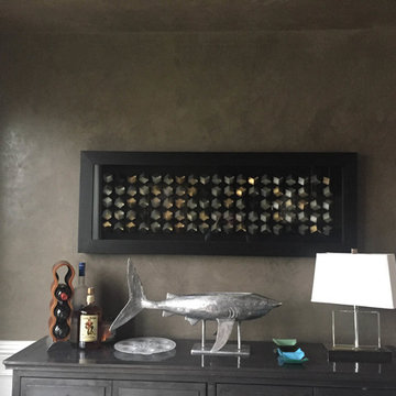 Venetian Plaster + Silver Leaf Dining Room