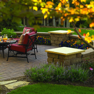 Wall Stone and Patio Area