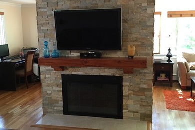 Elegant living room photo in Boston