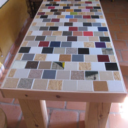 Mesa (dise&ntilde;o propio) con encimera de varios materiales (espejo, Silestone y OSB) - Products