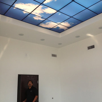 LED backlit skylights