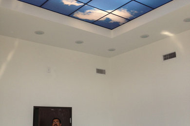 Large minimalist home design photo in Dallas