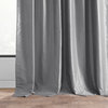 Blackout Vintage FauxDupioni Silk Curtain, Single Panel, Storm Gray, 50"x84"