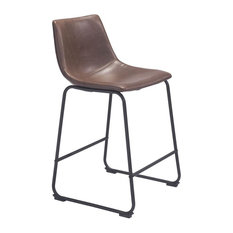 Zuo Modern Contemporary - Smart Counter Stool, Vintage Espresso - Bar Stools and Counter Stools