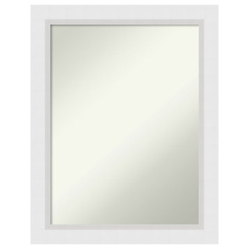 Blanco White Non-Beveled Wood Bathroom Wall Mirror - 21.5 x 27.5 in.