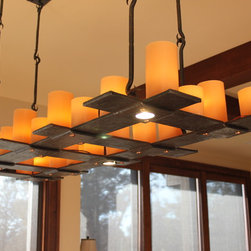Grid Candle Chandelier - Chandeliers