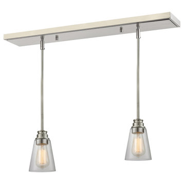 Nickel Annora Single Light 30" Wide Multi Light Pendant With Clear Glass Shade