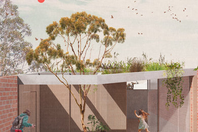 Design ideas for a small contemporary home design in Melbourne.