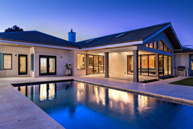 Inspiration for a contemporary exterior home remodel in Miami