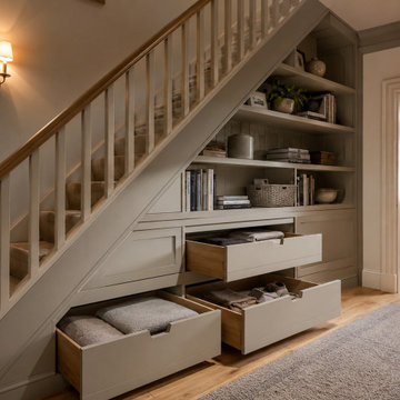 Under Stairs Bookcase and Storage Cabinets