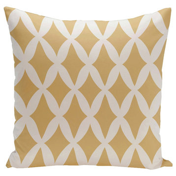 Holiday Brights Collection Geometric Pillow, Glow, Yellow, 18"x18"