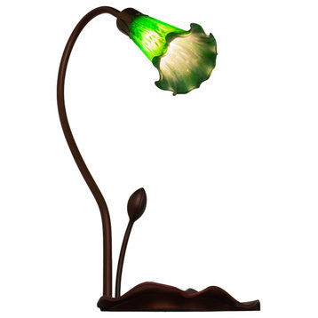 16 High Green Pond Lily Mini Lamp
