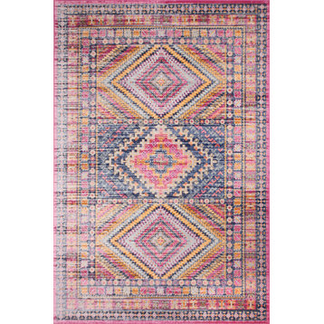 Bashian Nick Area Rug, Fuchsia, 7'7"x9'6"