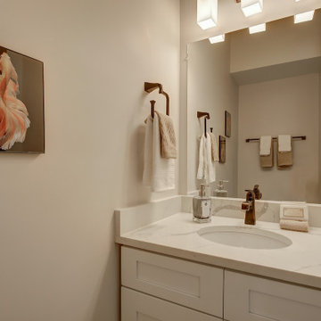 Bathroom Remodeling With Corner Tub, Standing Shower, Sink, Cabinet Irving