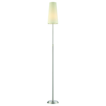 Arnsberg 409400107 One Light Floor Lamp Attendorn Satin Nickel