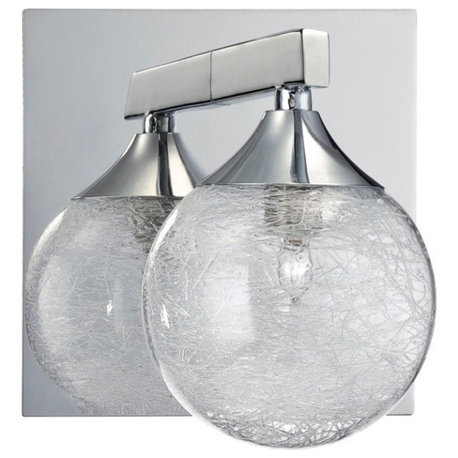 Fybra Series 1-Light Chrome Bath Light, 1-Light