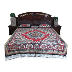 Mogul Interior - Bed Sheet Indian Print 100% Cotton Bed Cover Ethnic Bedspread - Quilts And Quilt Sets