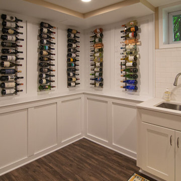 Basement Any Sports Fan Would Love Including Kitchenette for Entertaining