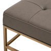 Essentials For Living Stitch and Hand Upholstered Coffee Table Grey
